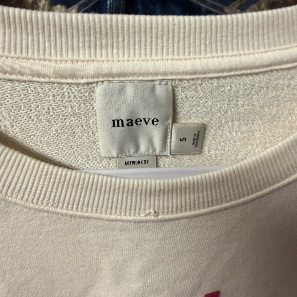Anthropologie Maeve x Jordan Nickson Oh Crepe Crewneck Sweatshirt - Picture 7 of 8